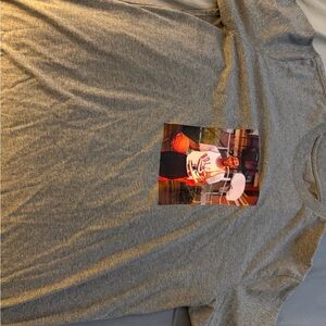Jordan Gray T-Shirt with Basketball Graphic